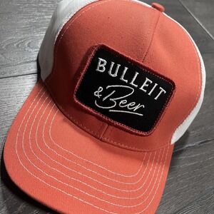 Bulleit Bourbon Hat Frontier Whisky Snapback‎ Trucker Hat Orange Black NEW USA